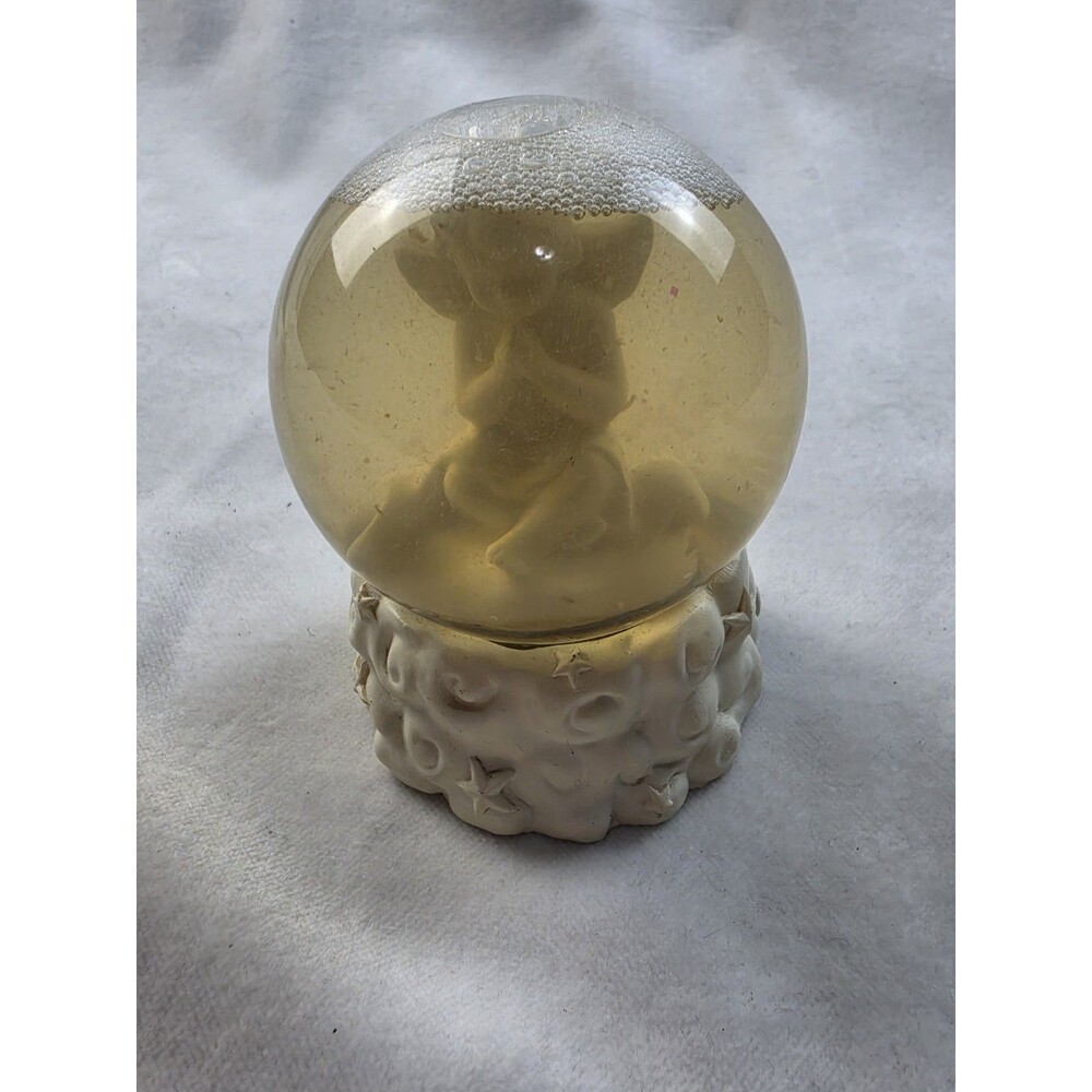 Vintage Praying Angel Cherub Snow Globe / Water Globe (Cloud & Stars Base)